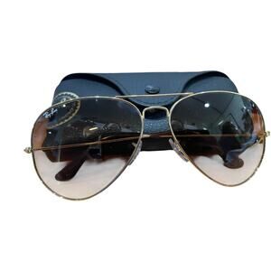 Ray-Ban Aviator gold metal sunglasses  62 14 140 (12153)